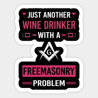 Wine Drinker Freemasonry Freemason Masonry Sticker